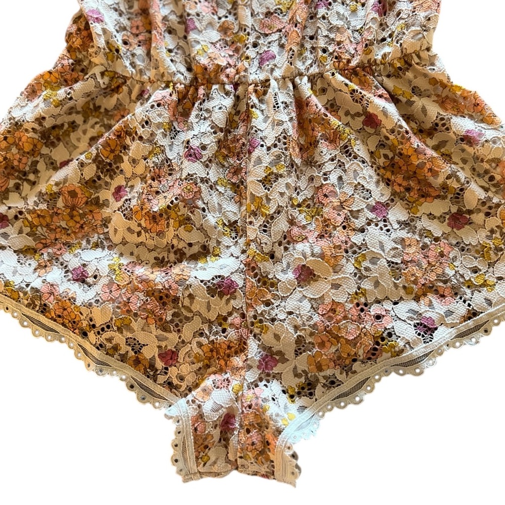 Victoria Secret Crochet Floral Lace Coverup Romper Size XS - Picture 10 of 14